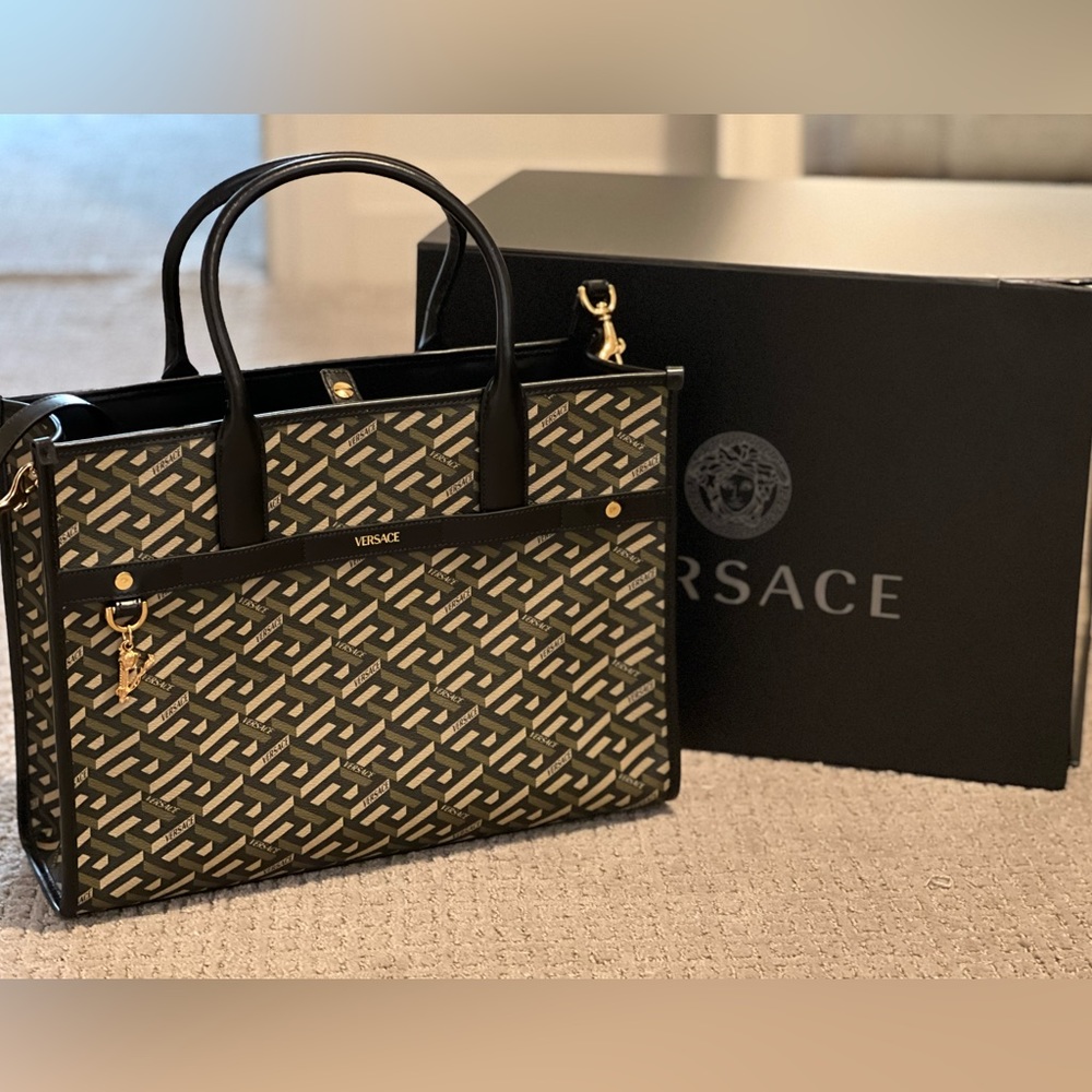 Versace La Greca Signature Tote Bag